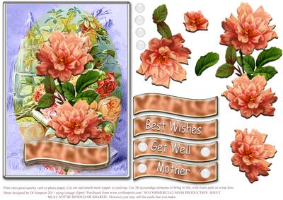 Vintage Floral for 5 x 7