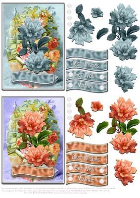 Vintage Floral Toppers with 3D Elements