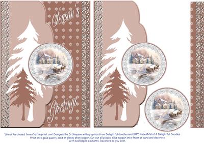 Scalloped Edge Seasons Greetings #3