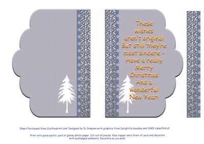 Insert for 5 x 7 Card for Christmas with Verse
