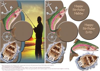 Gone Fishing Scalloped with 3D