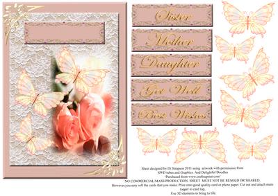Floral and Lace Topper with 3D
