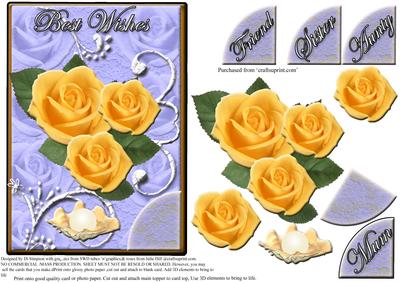 Best Wishes 'roses-lace & Pearls