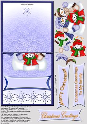 Over the Edge- Christmas Snowfamily