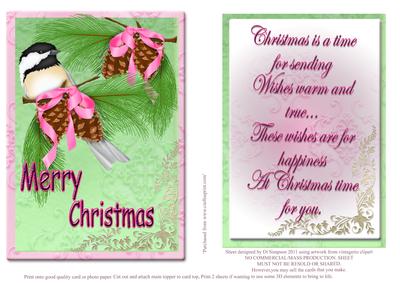 Merry Christmas Robin Quick Card