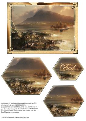 Fathers Day or for Dad -vintage Water Scene