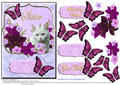 A Lovely Sister Card Topper for Any Occasion