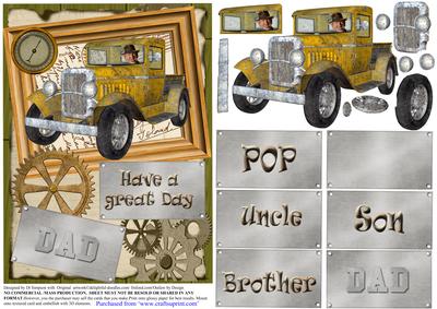 Dad-3D Vintage Rusty Old Truck #2