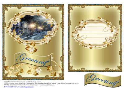 Gorgeous Greeting Topper/insert for Christmas