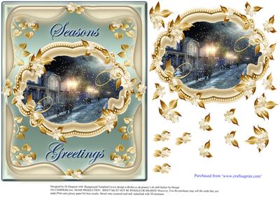 Gorgeous Greeting Topper #3 -teal Tones