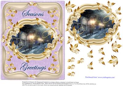 Gorgeous Greeting Topper #5 -mauve Tones