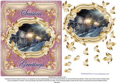 Gorgeous Greeting Topper #6 -pink Tones