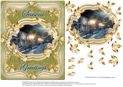 Gorgeous Greeting Topper #8 -yellow Tones