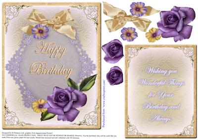 Happy Birthday- Roses and Lace