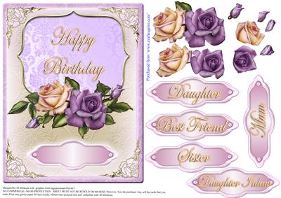 Heritage Roses-happy Birthday