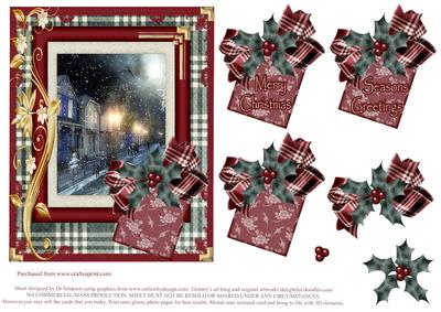 Gorgeous Christmas Scene Topper #1