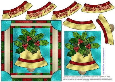 Christmas-stained Glass Bell