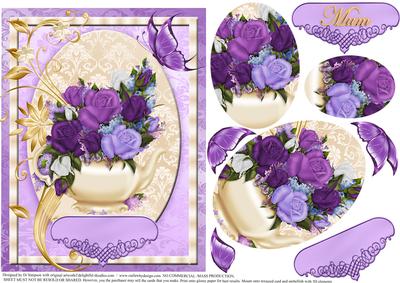 Beautiful Floral Teapot with Pyramid Elements