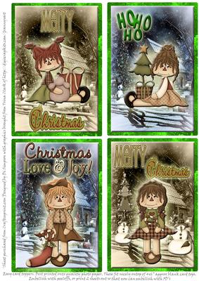 4 Toppers-christmas Girls