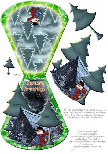 Seasons Greetings Over the Edge Wobble Card #9