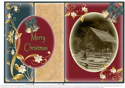 Merry Christmas Foldback Card