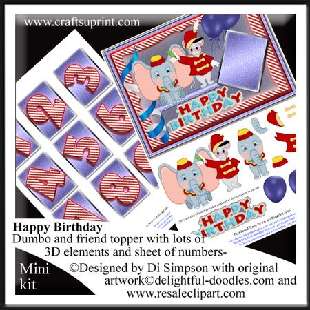 Dumbo Happy Birthday for Kids 1-9yrs
