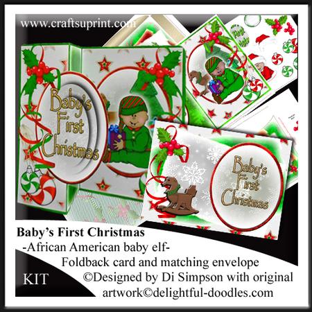 Baby's First Christmas-african American Baby Elf