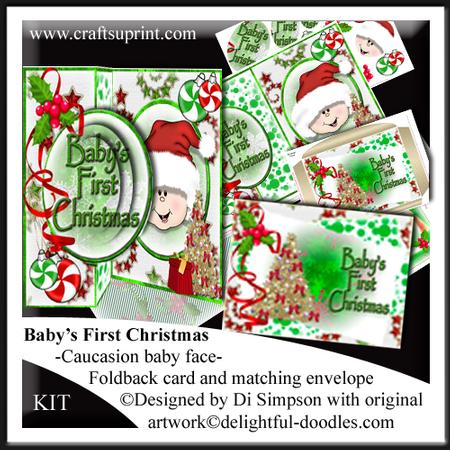Baby's First Christmas-caucasion Baby Face