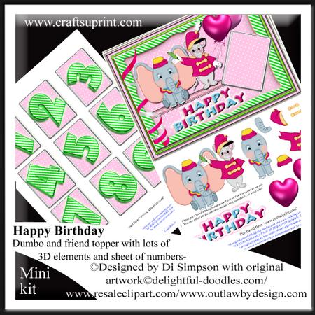 Dumbo Happy Birthday for Kids 1-9yrs (3)
