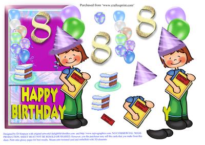 Happy Birthday for 8 Year Old