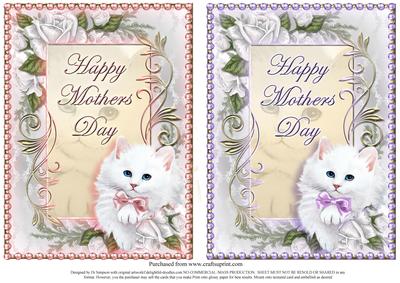 2 Sweet Mothers Day Toppers-puss N' Pearls