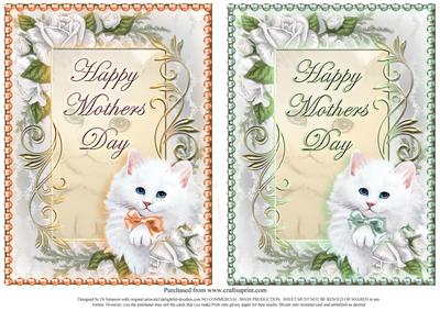 2 Sweet Mothers Day Toppers-puss N' Pearls (#2)