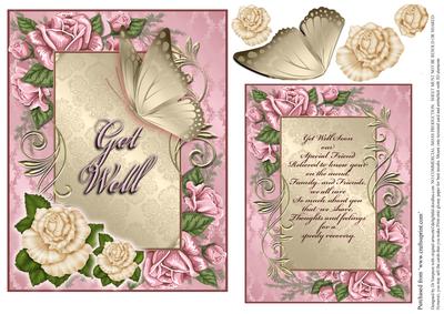 Get Well-roses and Butterfly #3