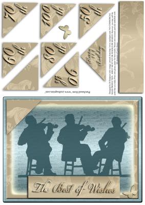 Vintage Music Men Age Card 50 -100