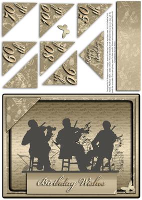 Vintage Music Men No2- Age Card 50 -100