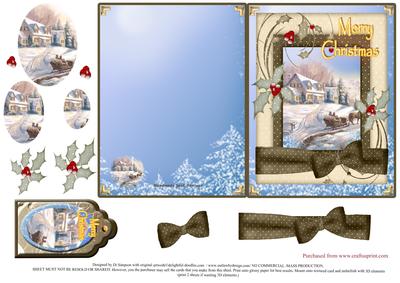 Cut and Fold Merry Christmas #3