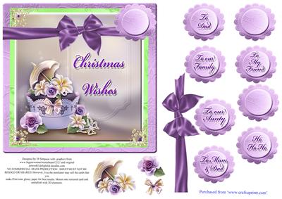 Christmas Wishes Violet Cupcake