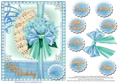 Floral and Pearls- Happy Birthday