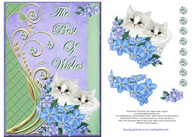 The Best of Wishes- Floral and Puss's in Basket