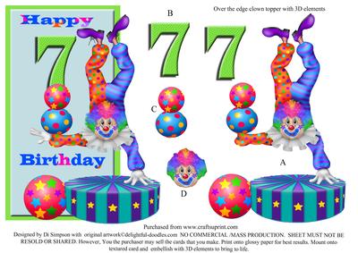 Over the Edge Birthday Clown -7yrs