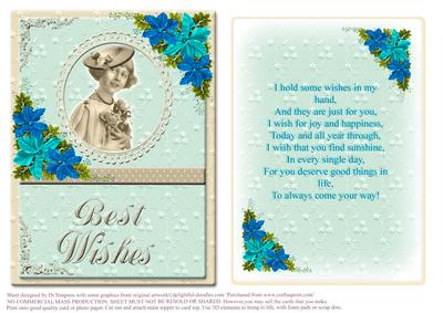 Vintage Girl- Best Wishes