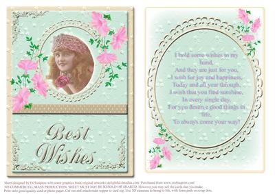 Vintage Lady- Best Wishes