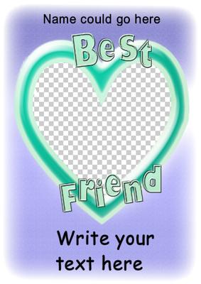 Best Friend- Large Heart for Photo