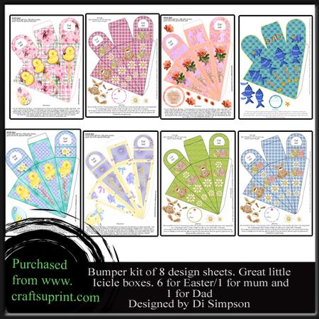Bumber Kit- 8 Sheets- Gorgeous Icicle Boxes for Gifts.#1