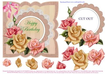 Edwardian Rose for a Happy Birthday