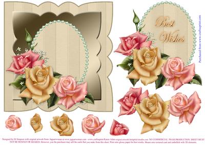Edwardian Roses and Pearls- Best Wishes