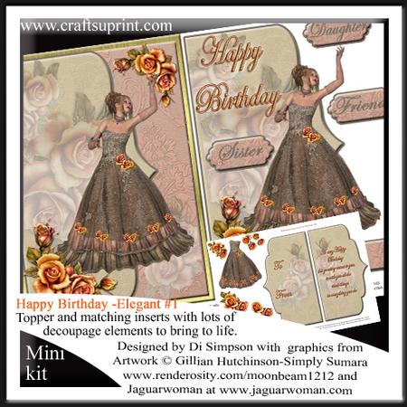 Happy Birthday - Elegant Lady #1