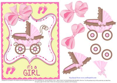 Sweet Topper - It's a Girl