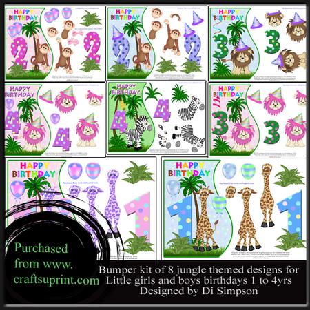 Bumber Kit- 8 Sheets for Little Boys/girls Birthdays 1-4yrs #5