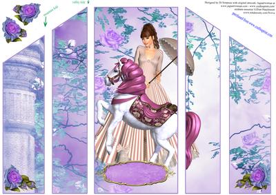 Theatre Fold- Pretty Lady and Carosel Horse